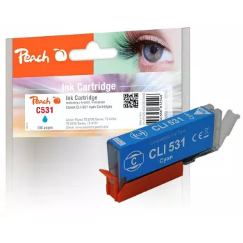 Peach PI100-500 cartucho de tinta 1 ud. compatible rendimiento estándar cian