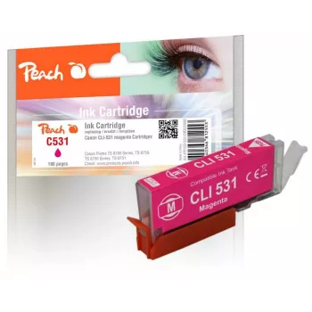Peach PI100-501 cartucho de tinta 1 ud. compatible rendimiento estándar magenta