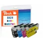 Peach PI500-389 Multipack de tinta compatible para Brother LC-424, 4 colores