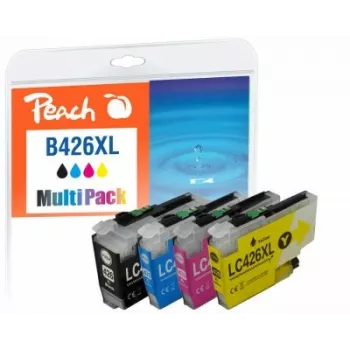 Peach PI500-395 cartucho de tinta 4 uds. compatible alto (XL) rendimiento negro, cian, magenta, amarillo