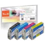 Peach PI200-848 cartucho de tinta 4 uds. compatible negro, cian, magenta, amarillo