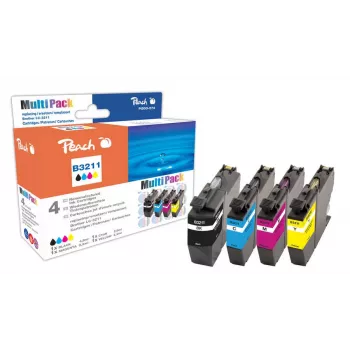 Peach PI500-273 cartucho de tinta 4 uds. compatible negro, cian, magenta, amarillo