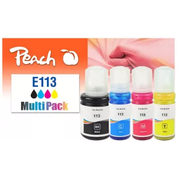 Peach 321322 cartucho de tinta 4 uds. compatible rendimiento estándar negro, cian, magenta, amarillo