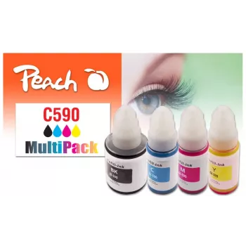 Peach PI100-440 cartucho de tinta 4 uds. compatible negro, cian, magenta, amarillo