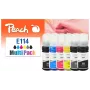 Peach 321706 Cartucho de tinta 6 uds. compatible rendimiento estándar negro, cian, gris, magenta, amarillo
