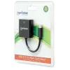 Manhattan Cable convertidor USB-C a VGA, 1080p@60Hz, negro, 8 cm, conector macho a conector hembra, garantía de por vida, equivalente a CDP2HD
