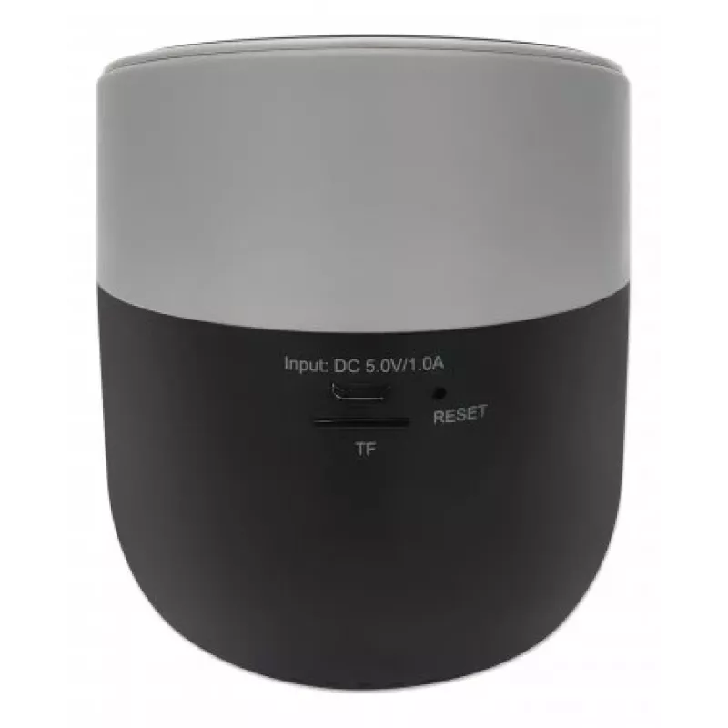 Manhattan Altavoz Bluetooth metálico con base de carga inalámbrica, salida de sonido nítida (3 W), 3 horas de reproducción, base de carga inalámbrica 5 W, controles integrados, alcance 10 m, lector de tarjetas microSD, cable de carga USB-A incluido, Bluetooth 5.0, 3 años de garantía