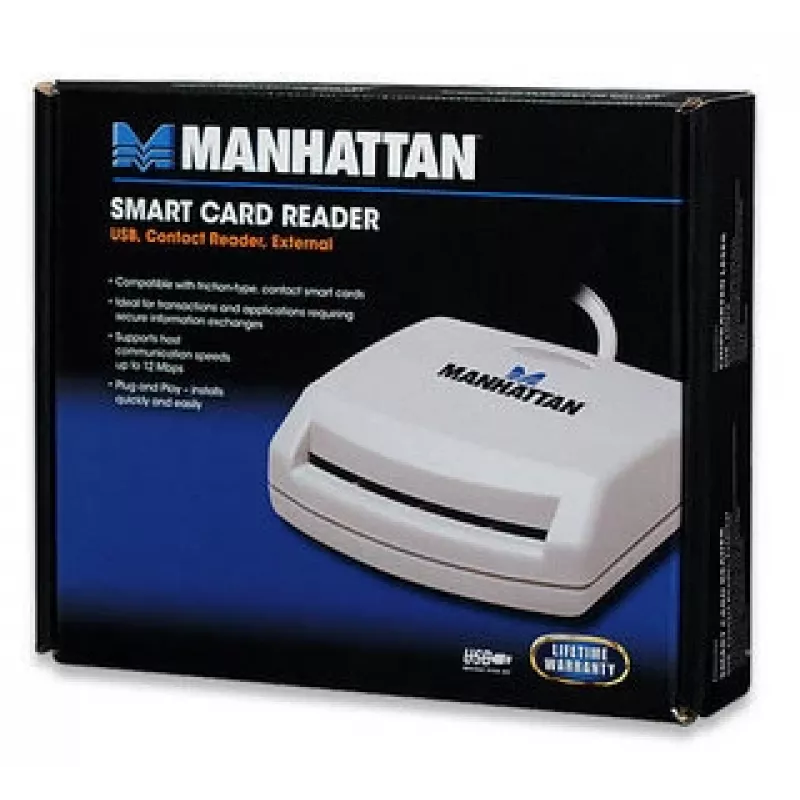 Manhattan 172844 Lector de tarjetas inteligentes USB 1.1 blanco