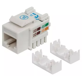 Intellinet Jack Keystone, Cat6, UTP, LSA, blanco, plano, blanco, RJ-45, conector hembra, 22/26, Cat6