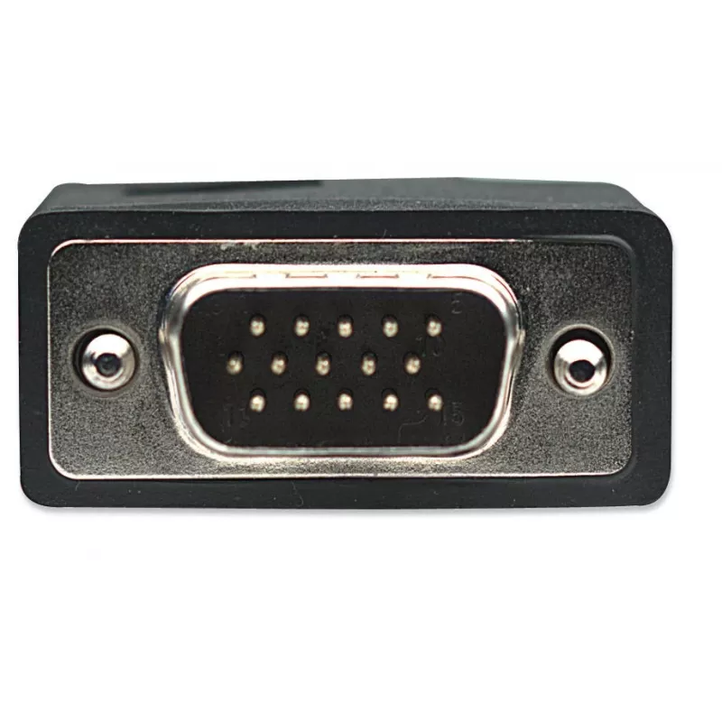 Manhattan Cable de monitor VGA (con núcleos de ferrita), 10 m, negro, conector macho a conector macho, HD15, cable con especificación SVGA superior (totalmente compatible), el apantallamiento con núcleos de ferrita ayuda a minimizar las interferencias electromagnéticas y mejorar la transmisión de vídeo, garantía de por vida