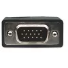 Manhattan Cable de monitor VGA (con núcleos de ferrita), 1,8 m, negro, conector macho a conector macho, HD15