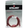 Intellinet Cable de red patch, Cat5e, 5 m, rojo, CCA, U/UTP, PVC, RJ45, contactos dorados, sin lengüeta, funda antipinzamiento, garantía de por vida
