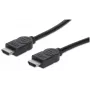 Manhattan Cable HDMI 4K@30Hz con Ethernet, 1 m, apto para TODAS las aplicaciones 1080p/HD y la mayoría de 4K (comprueba la especificación 4K de tu sistema para asegurarte), conector macho a conector macho, negro, Ultra HD 4K x 2K, garantía de por vida, alta velocidad, equivalente a HDMM1MHS