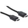 Manhattan Cable HDMI 4K@30Hz con Ethernet, 1 m, apto para TODAS las aplicaciones 1080p/HD y la mayoría de 4K (comprueba la especificación 4K de tu sistema para asegurarte), conector macho a conector macho, negro, Ultra HD 4K x 2K, garantía de por vida, alta velocidad, equivalente a HDMM1MHS