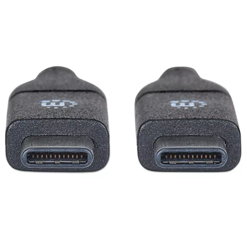 Manhattan Cable USB-C a USB-C, 1 m, conector macho a conector macho, negro, 10 Gbit/s (USB 3.2 Gen 2, también conocido como USB 3.1), 3 A (carga rápida), SuperSpeed+ USB, garantía de por vida, equivalente a USB31CC1M