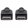 Manhattan Cable HDMI 4K@60Hz con Ethernet - certificado CL3, 5 m, apto para instalación en pared, para todas las aplicaciones 4K y 1080p/HD – actualiza ahora o prepárate para futuras necesidades, conector macho a conector macho, negro, Ultra HD 4K x 2K, garantía de por vida, Premium High Speed
