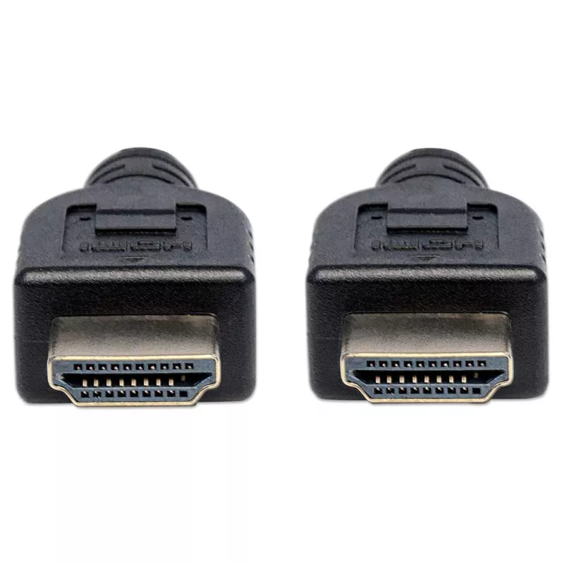 Manhattan Cable HDMI 4K@60Hz con Ethernet - certificado CL3, 5 m, apto para instalación en pared, para todas las aplicaciones 4K y 1080p/HD – actualiza ahora o prepárate para futuras necesidades, conector macho a conector macho, negro, Ultra HD 4K x 2K, garantía de por vida, Premium High Speed