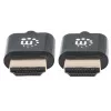 Manhattan Cable HDMI con Ethernet (ultrafino), 4K@60Hz (Premium High Speed), 1,8 m, conector macho a conector macho, negro, Ultra HD 4K x 2K, totalmente apantallado, contactos con baño de oro, garantía de por vida