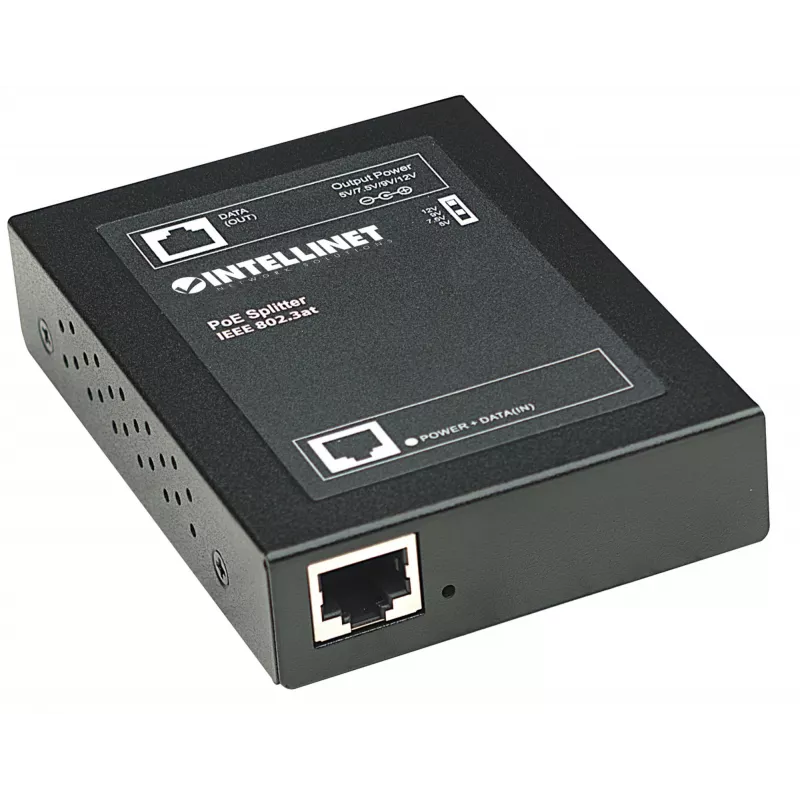 Intellinet Splitter Power over Ethernet (PoE+), IEEE802.3at, tensión de salida de 5, 7,5, 9 o 12 V DC
