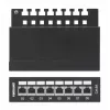 Intellinet Panel de parcheo, Cat6a, FTP, 8 puertos, sobremesa, apantallado, regletas LSA de entrada superior a 90°, negro