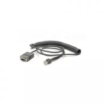Zebra CBA-RF3-C09ZAR Cable serie Negro 2,8 m RS232 DB9