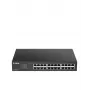 D-Link Switch gestionado Smart de 24 puertos Gigabit, Gestionado, L2, Gigabit Ethernet (10/100/1000), Montaje en rack, 1U