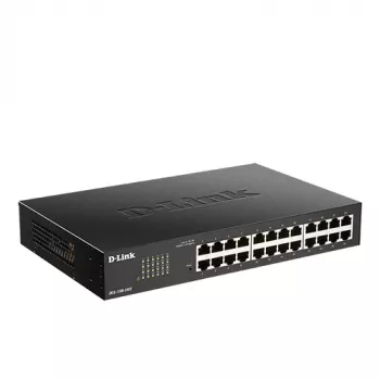 D-Link Switch gestionado Smart de 24 puertos Gigabit, Gestionado, L2, Gigabit Ethernet (10/100/1000), Montaje en rack, 1U