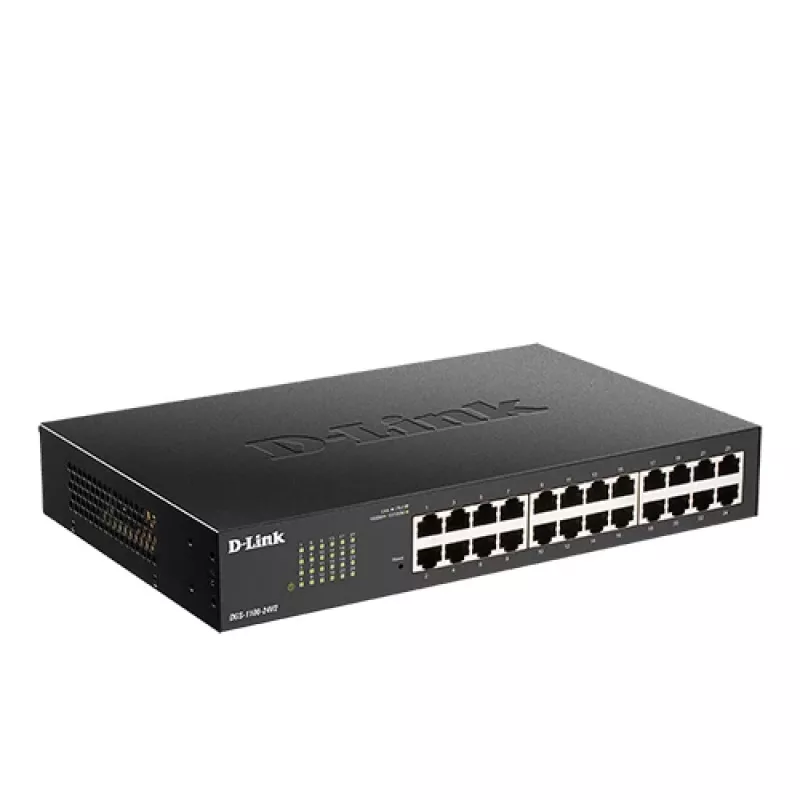 D-Link Switch gestionado Smart de 24 puertos Gigabit, Gestionado, L2, Gigabit Ethernet (10/100/1000), Montaje en rack, 1U