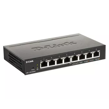 D-Link Switch gestionado Smart de 8 puertos PoE Gigabit, Gestionado, L2/L3, Gigabit Ethernet (10/100/1000), Dúplex completo, Power over Ethernet (PoE)