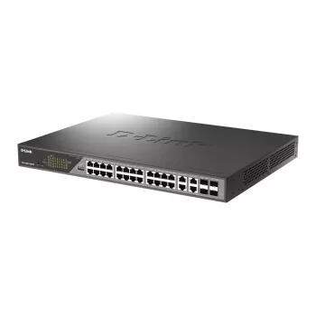 D-Link DSS-200G-28MPP Switch de red Gestionado L2 Gigabit Ethernet (10/100/1000) Power over Ethernet (PoE) 1U Gris