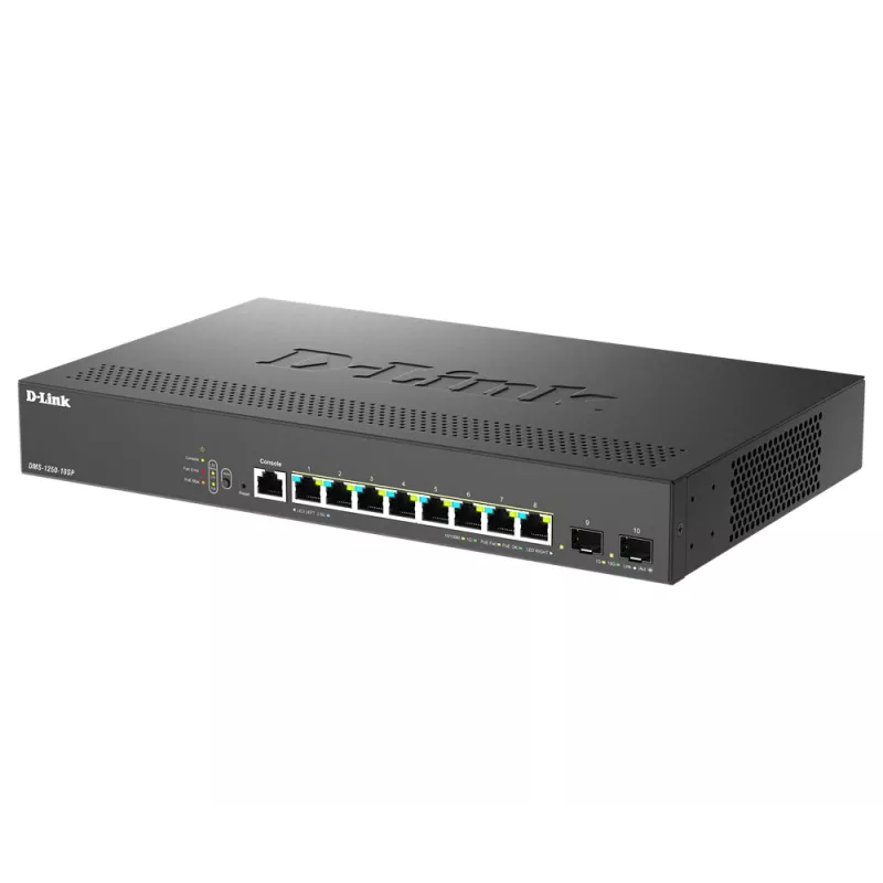 D-Link DMS-1250-10SP/E Switch de red Gestionado 2.5G Ethernet (100/1000/2500) Power over Ethernet (PoE) Negro