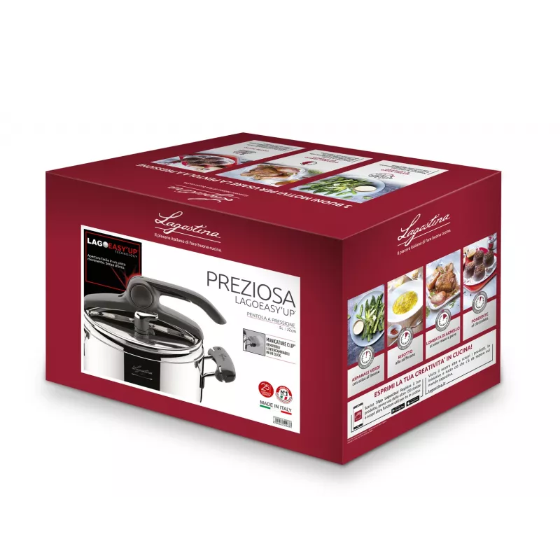 Lagostina Preziosa 012018010505 Olla a presión 5 L Acero inoxidable