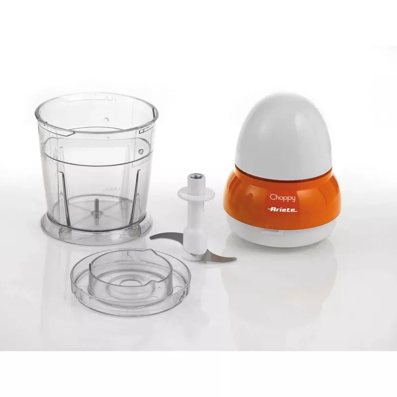 Ariete Choppy, 0,25 L, 4,22 kg, Naranja, Blanco, Acero inoxidable, 100 mm, 100 mm
