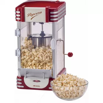 Ariete 2953 Popcorn Popper XL, capacidad total 2,4 L, capacidad del bol 700 g, 310 W, rojo/blanco, 290 x 340 x 520 mm
