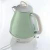 Ariete 2869 Hervidor de agua Vintage, acero inoxidable, 1,7 l, apagado automático, 2000 W, para agua, té e infusiones de hierbas, verde pastel