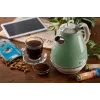 Ariete 2869 Hervidor de agua Vintage, acero inoxidable, 1,7 l, apagado automático, 2000 W, para agua, té e infusiones de hierbas, verde pastel