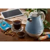Ariete 2869 Hervidor de agua Vintage, acero inoxidable, 1,7 L, apagado automático, 2000 W, para agua, té e infusiones de hierbas, azul pastel
