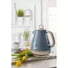 Ariete 2869 Hervidor de agua Vintage, acero inoxidable, 1,7 L, apagado automático, 2000 W, para agua, té e infusiones de hierbas, azul pastel