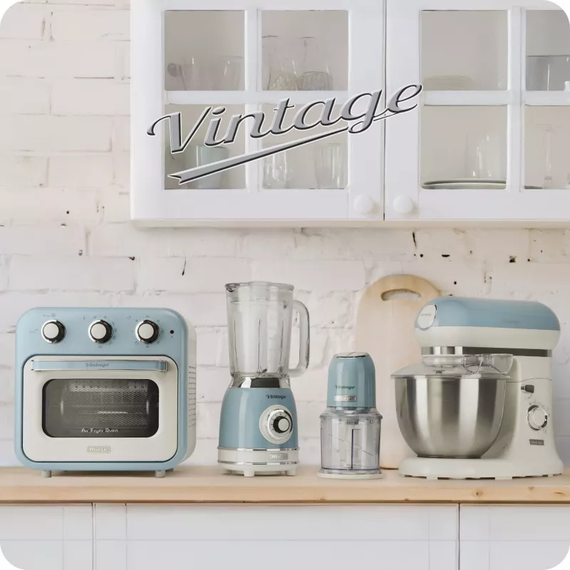 Ariete 2869 Hervidor de agua Vintage, acero inoxidable, 1,7 L, apagado automático, 2000 W, para agua, té e infusiones de hierbas, azul pastel