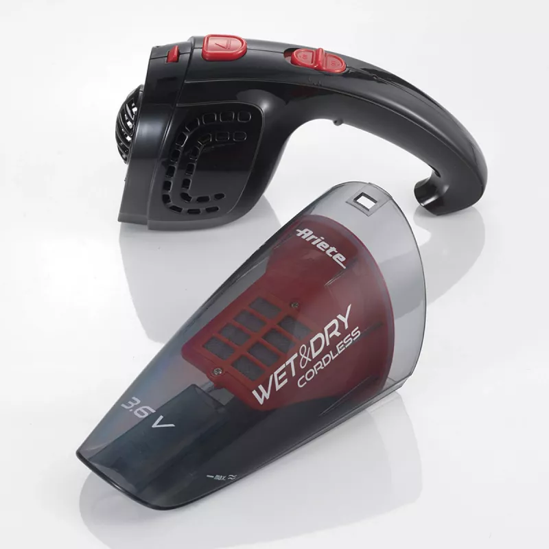 Ariete Wet & Dry cordless, aspirador para húmedo y seco, filtración, colchón, espejo, escalones, tapicería, mecánico, 2 año(s), sin bolsa