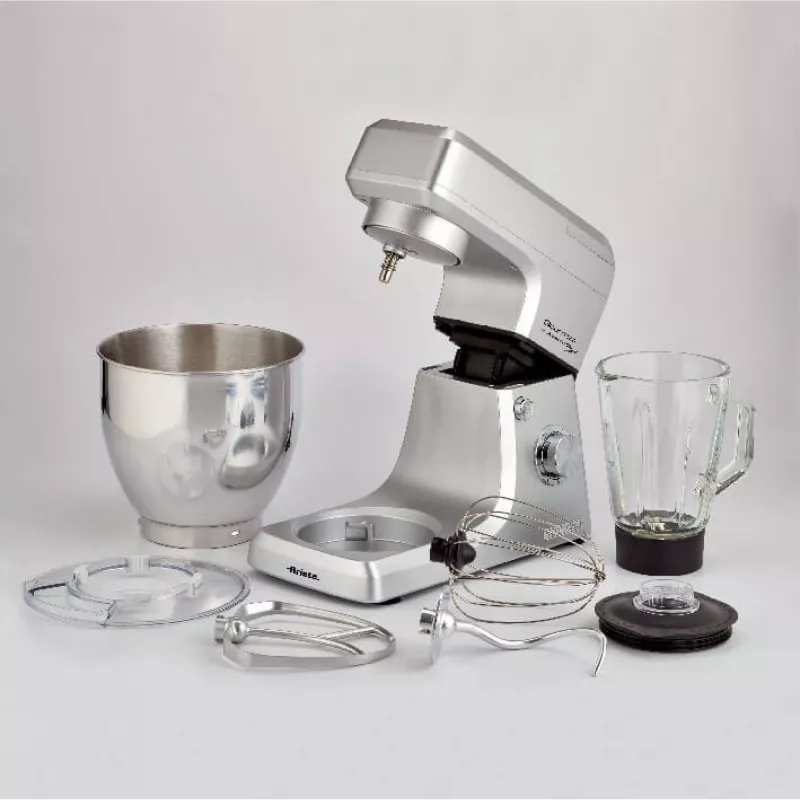 Ariete 1598 Gourmet Professional 7L Metal - Batidora planetaria con mezclador - bol de acero inoxidable - 7 L - jarra de vidrio - 1200 vatios - 6 velocidades