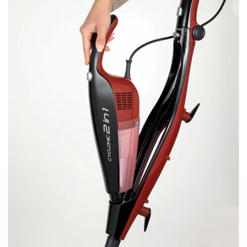Ariete 2764 Evo 2 en 1 – Escoba eléctrica con cable – Aspirador y mini aspirador – Tecnología ciclónica sin bolsa – Filtro Hepa – 0,8 litros