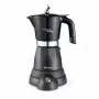 Ariete 1368 Moka Aroma, Cafetera moka eléctrica, 4/6 tazas, 480 W, apagado automático, mantiene la temperatura a 30 grados, negro