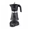 Ariete 1368 Moka Aroma, Cafetera moka eléctrica, 4/6 tazas, 480 W, apagado automático, mantiene la temperatura a 30 grados, negro