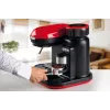 Ariete 1318 Moderna Cafetera espresso con molinillo de café integrado, para granos de café y café molido, espumador de leche Cappuccinatore, filtro para 1 y 2 tazas, 1080 W, 800 ml, rojo