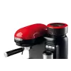 Ariete 1318 Moderna Cafetera espresso con molinillo de café integrado, para granos de café y café molido, espumador de leche Cappuccinatore, filtro para 1 y 2 tazas, 1080 W, 800 ml, rojo