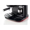 Ariete 1318 Moderna Cafetera espresso con molinillo de café integrado, para granos de café y café molido, espumador de leche Cappuccinatore, filtro para 1 y 2 tazas, 1080 W, 800 ml, rojo