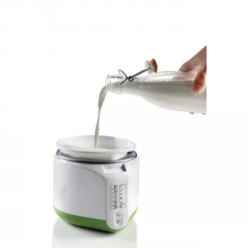 Ariete 615 B-Cheese Máquina para queso y yogur, 6 programas preestablecidos, cesta antiadherente extraíble, apta para veganos y personas con intolerancias alimentarias, amplio recetario, 500 W, blanco/verde