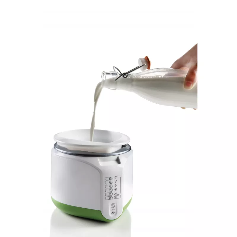 Ariete 615 B-Cheese Máquina para queso y yogur, 6 programas preestablecidos, cesta antiadherente extraíble, apta para veganos y personas con intolerancias alimentarias, amplio recetario, 500 W, blanco/verde