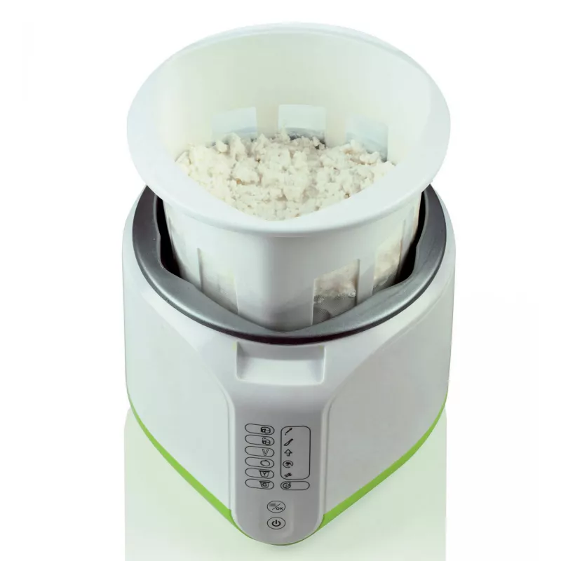 Ariete 615 B-Cheese Máquina para queso y yogur, 6 programas preestablecidos, cesta antiadherente extraíble, apta para veganos y personas con intolerancias alimentarias, amplio recetario, 500 W, blanco/verde